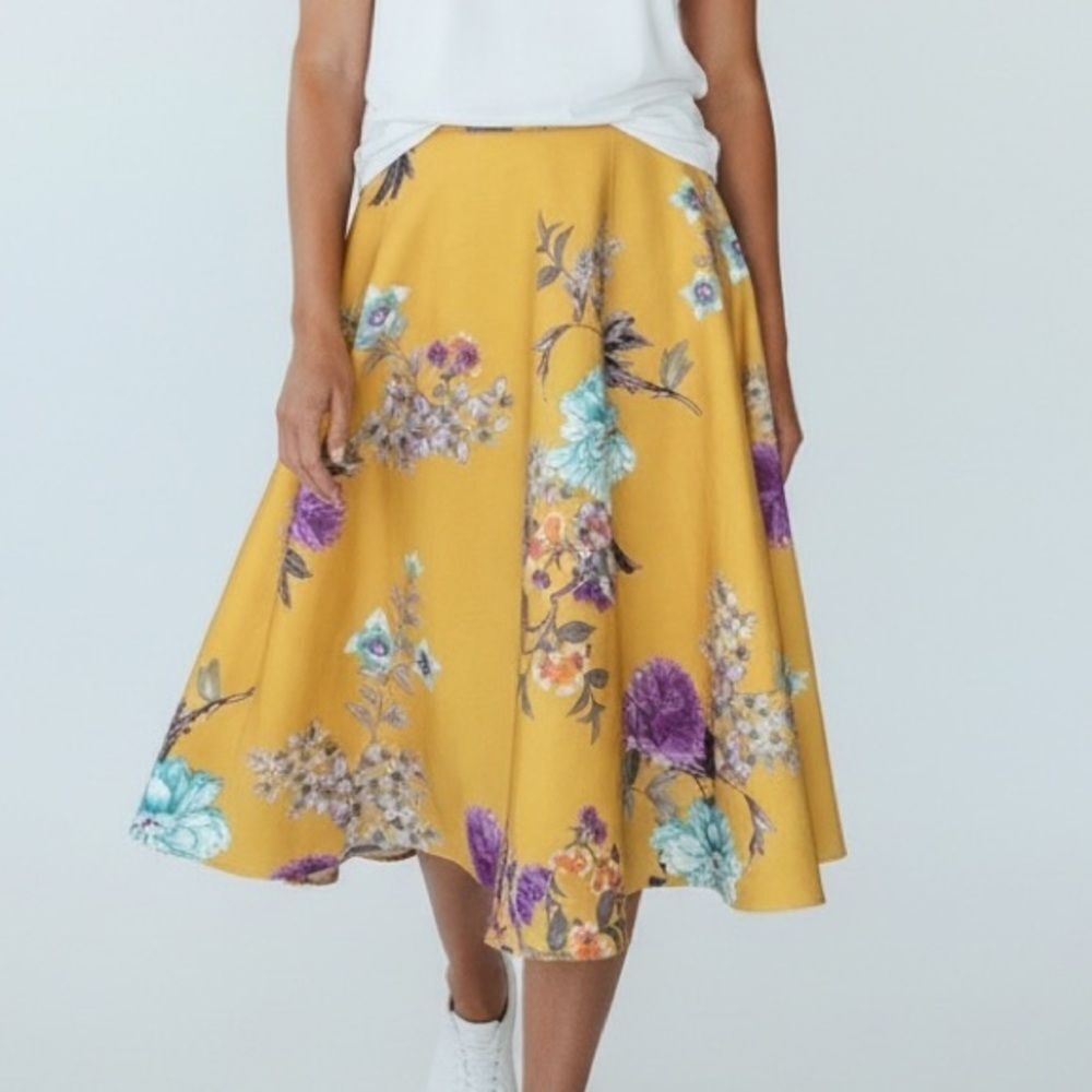 Modcloth Bea Dot Satin A Line Midi Circle Skirt in Size 1X